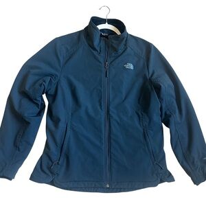 The North Face Jacket wind wall warm Navy Fleece zip woman XL